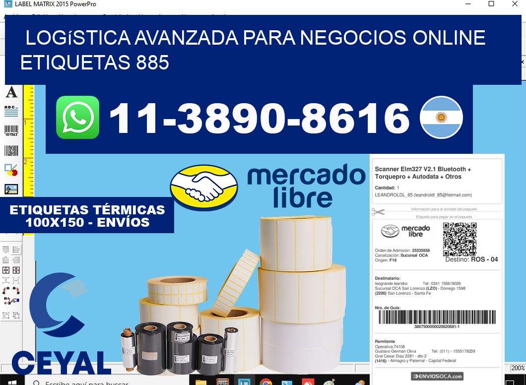 Logística avanzada para negocios online  etiquetas 885