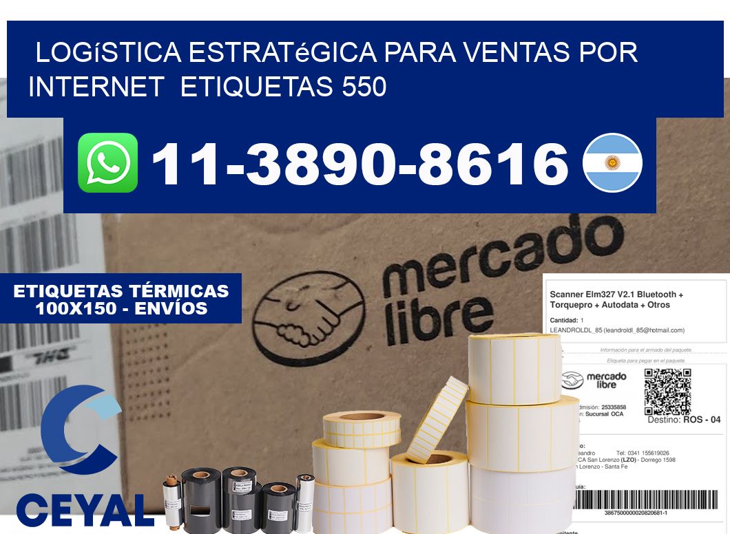 Logística estratégica para ventas por internet  etiquetas 550