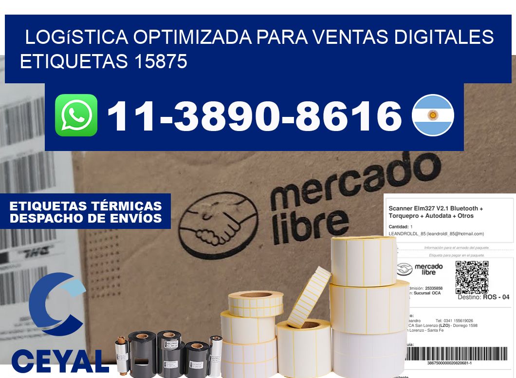 Logística optimizada para ventas digitales etiquetas 15875