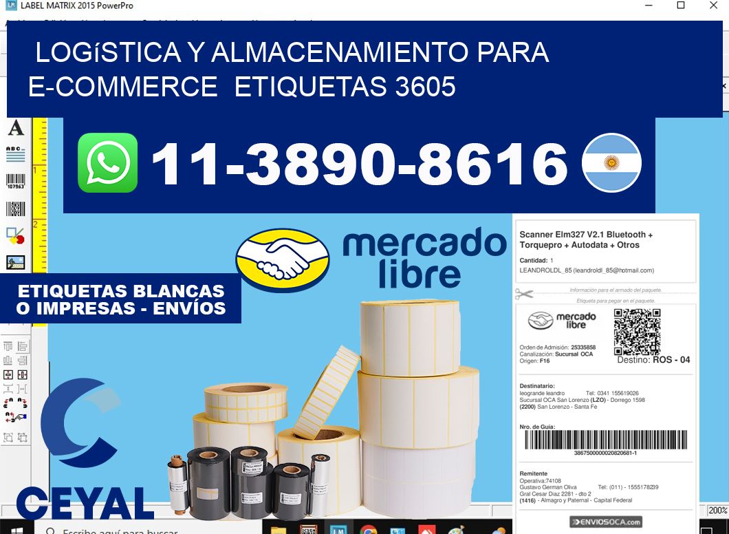 Logística y almacenamiento para e-commerce  etiquetas 3605
