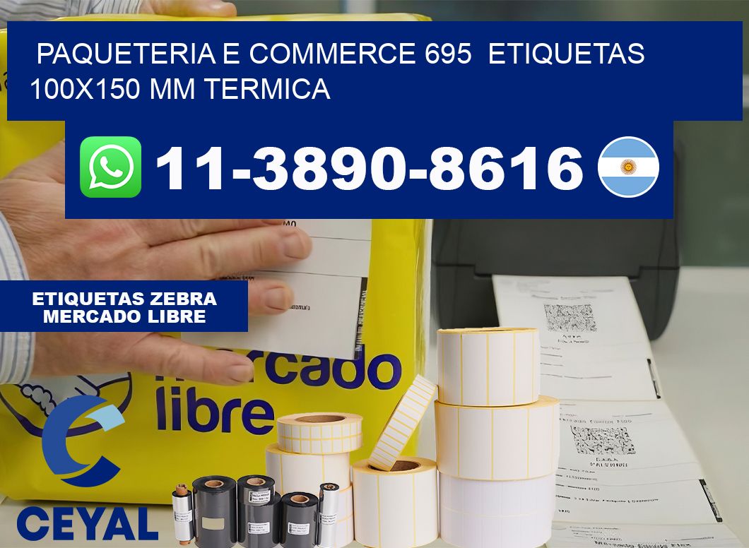 Paqueteria e commerce 695  etiquetas 100×150 mm termica