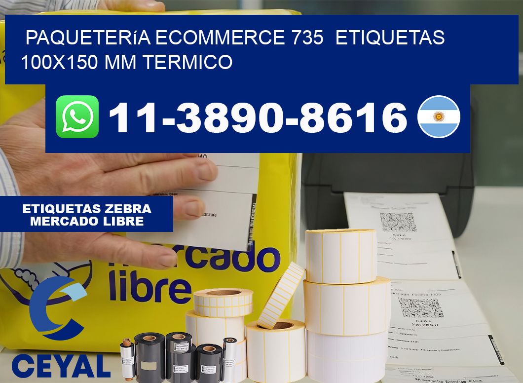 Paquetería eCommerce 735  etiquetas 100×150 mm termico