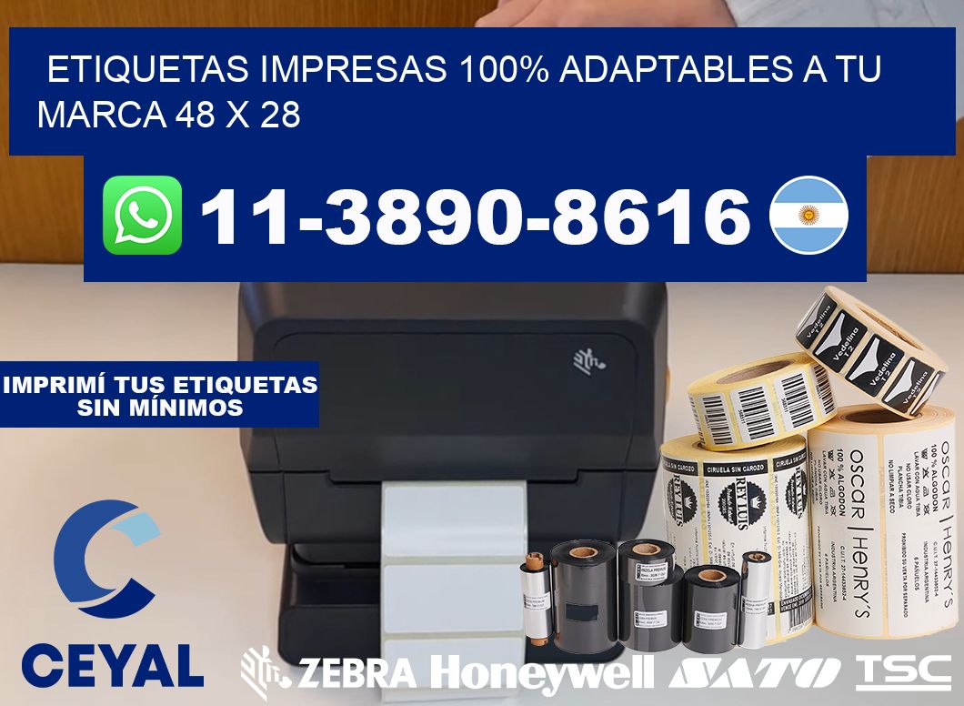 etiquetas impresas 100% adaptables a tu marca 48 x 28