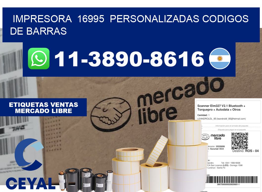 impresora  16995  personalizadas codigos de barras