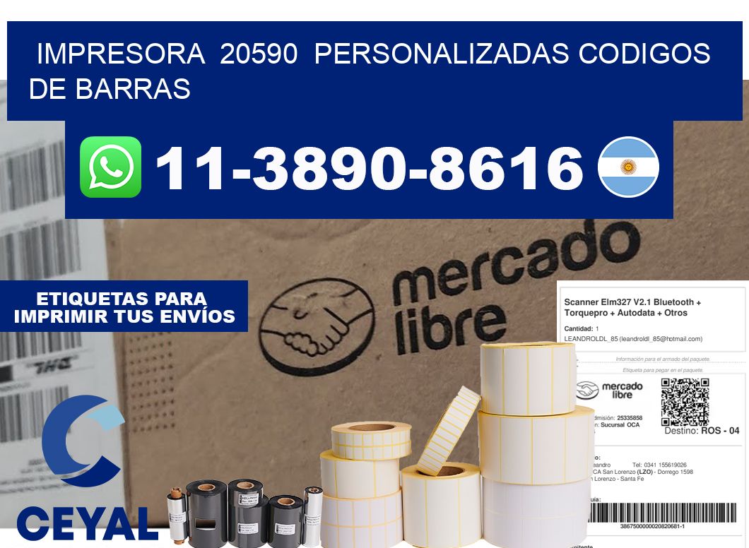 impresora  20590  personalizadas codigos de barras
