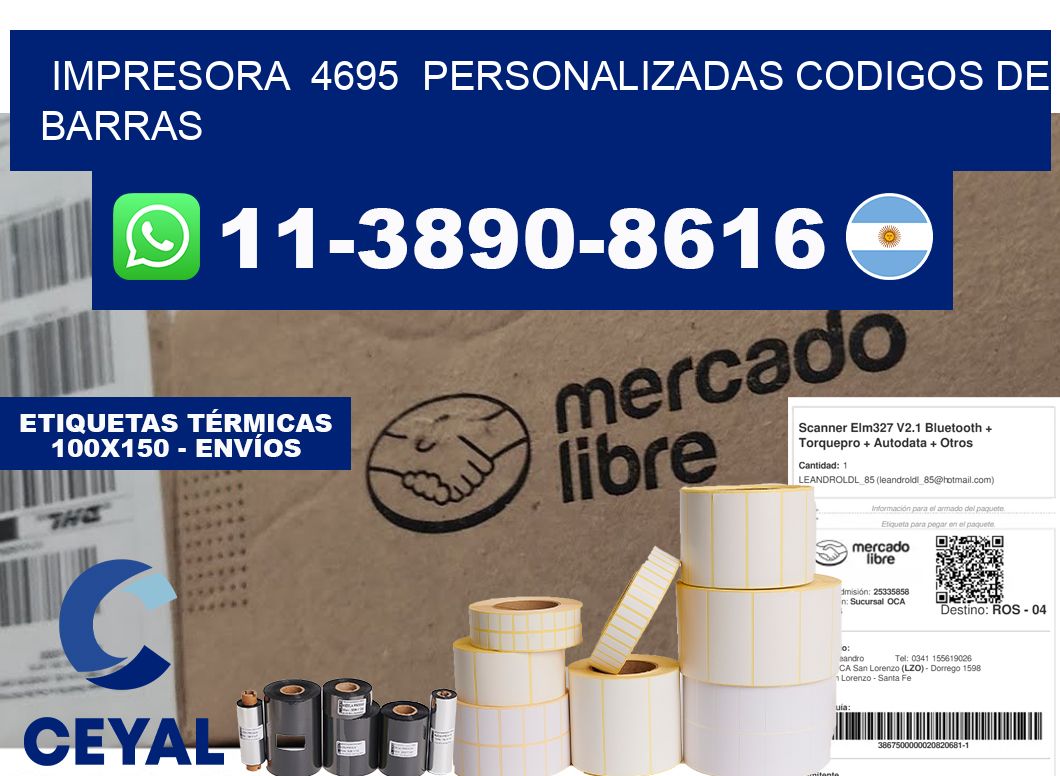 impresora 4695 personalizadas codigos de barras