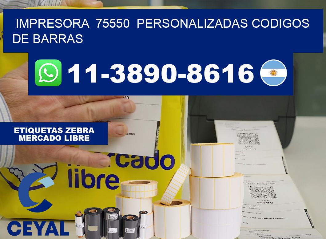 impresora  75550  personalizadas codigos de barras