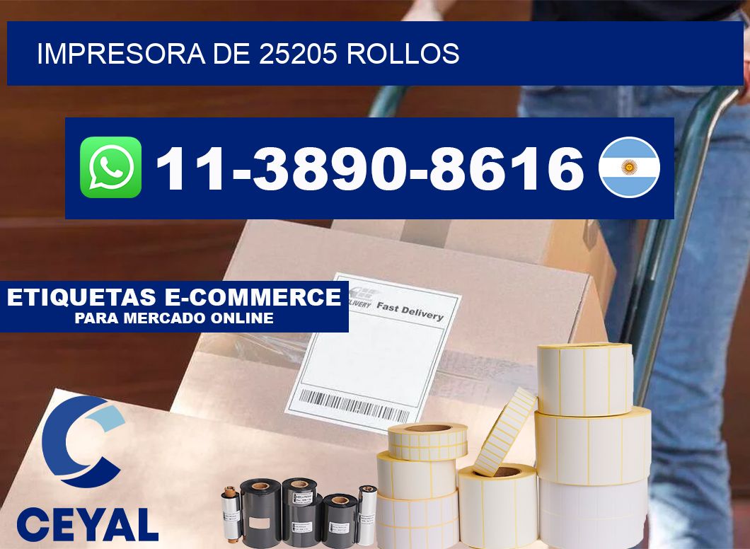 impresora de 25205 rollos