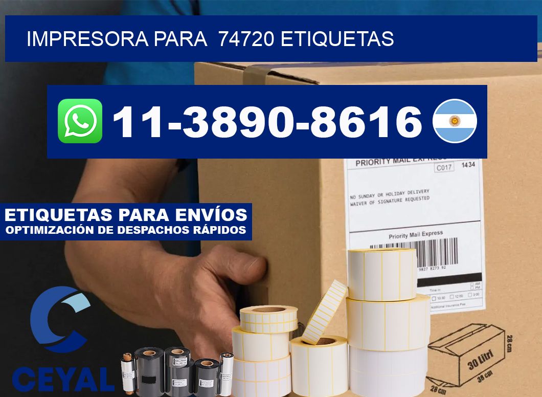 impresora para  74720 etiquetas