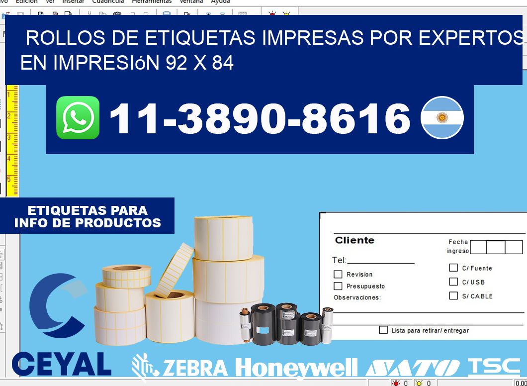 rollos de etiquetas impresas por expertos en impresión 92 x 84
