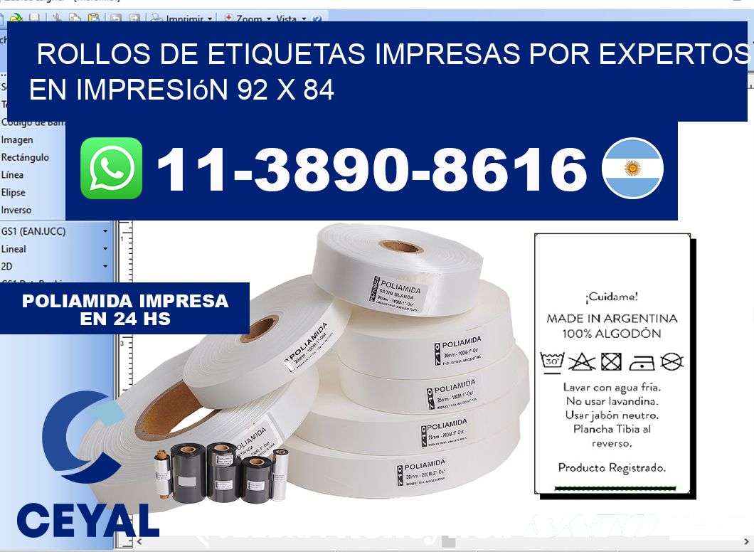 rollos de etiquetas impresas por expertos en impresión 92 x 84