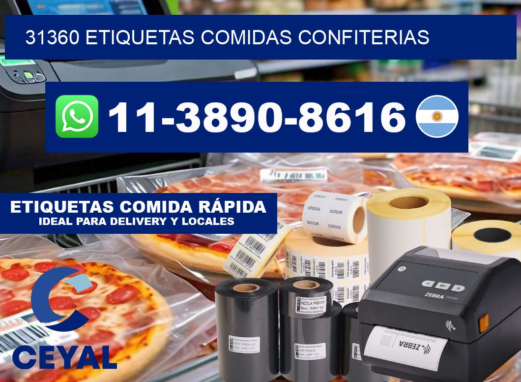 31360 etiquetas comidas confiterias