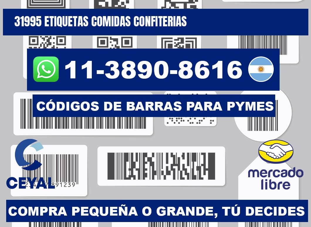 31995 etiquetas comidas confiterias