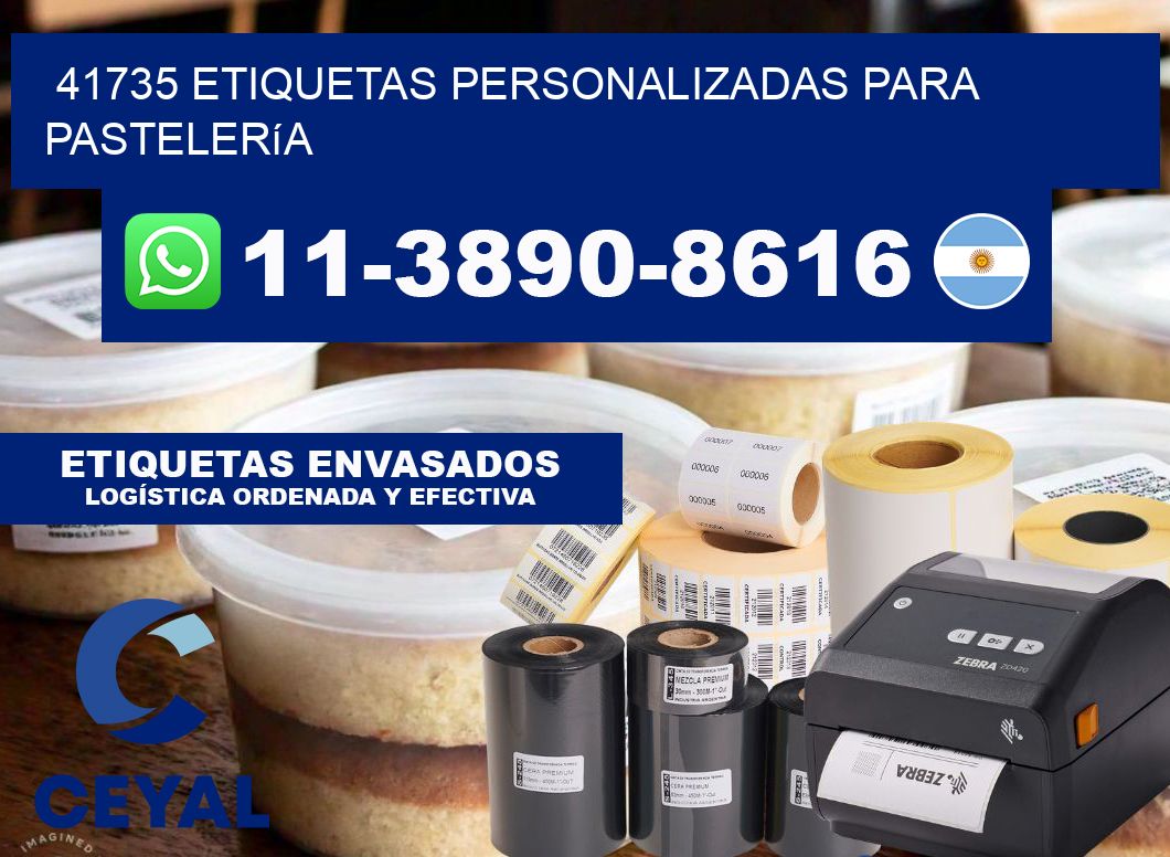 41735 etiquetas personalizadas para pastelería