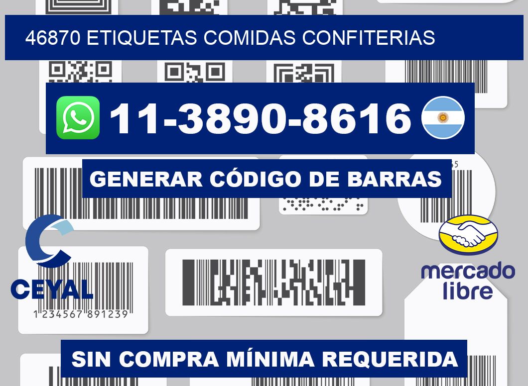 46870 etiquetas comidas confiterias