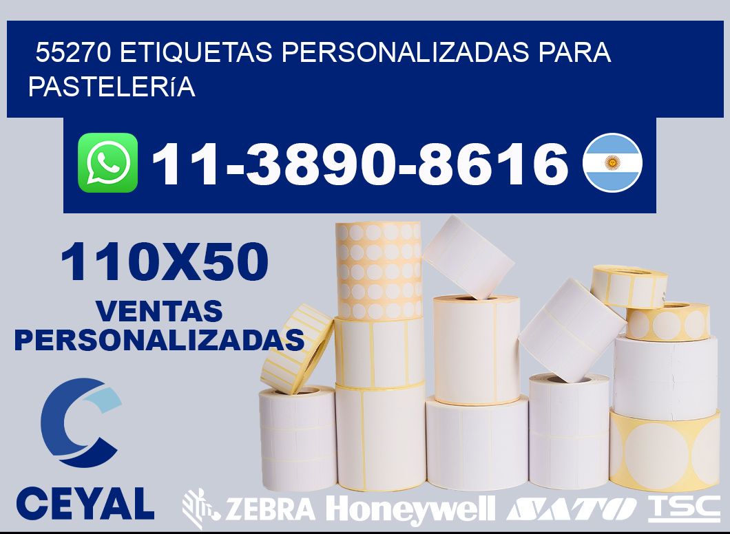 55270 etiquetas personalizadas para pastelería
