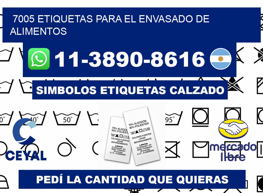 7005 etiquetas para el envasado de alimentos