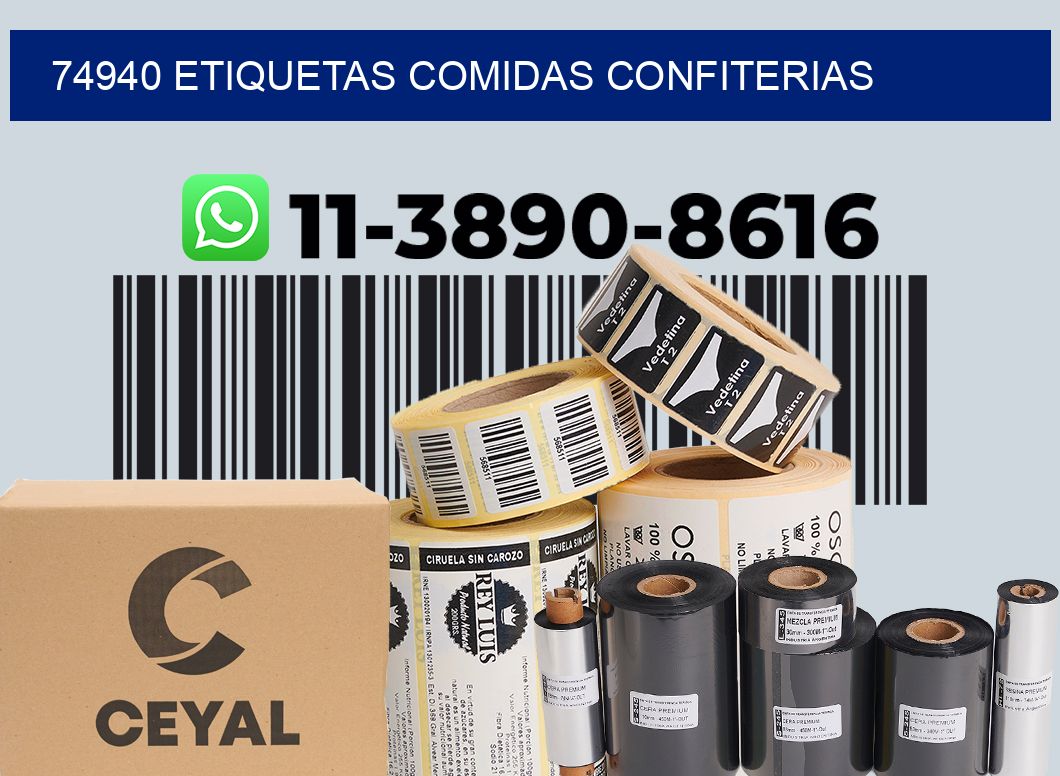 74940 etiquetas comidas confiterias