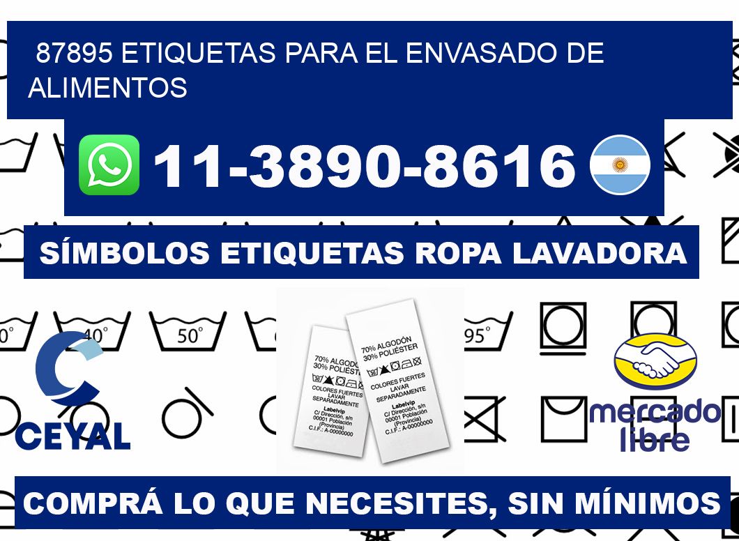 87895 etiquetas para el envasado de alimentos