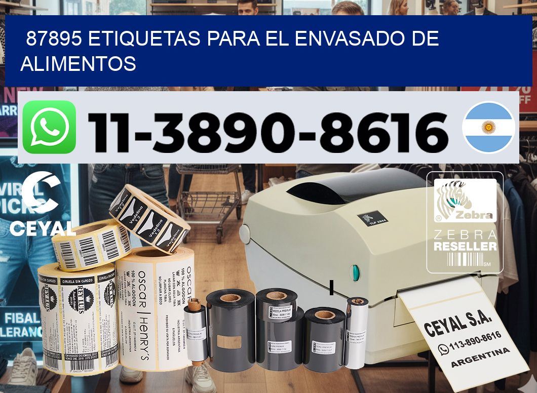 87895 etiquetas para el envasado de alimentos