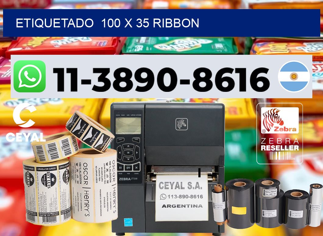 Etiquetado  100 x 35 ribbon