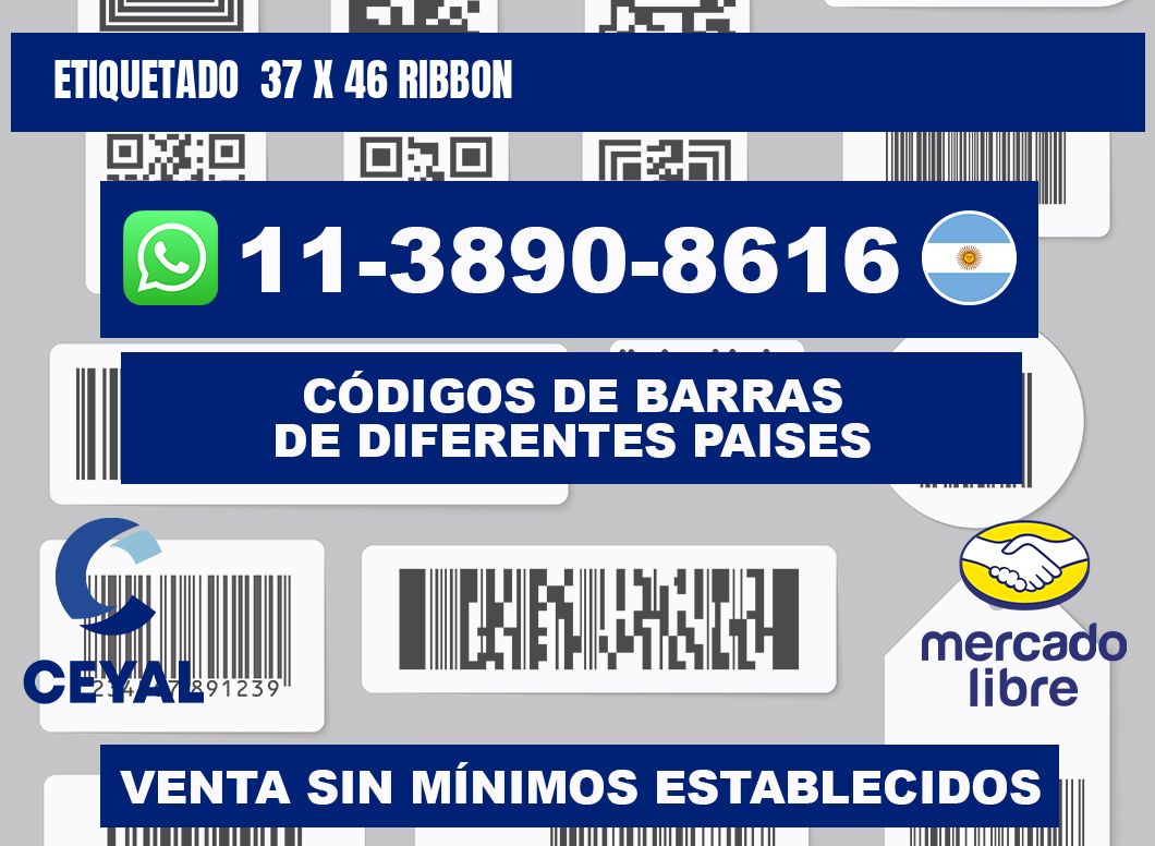 Etiquetado  37 x 46 ribbon