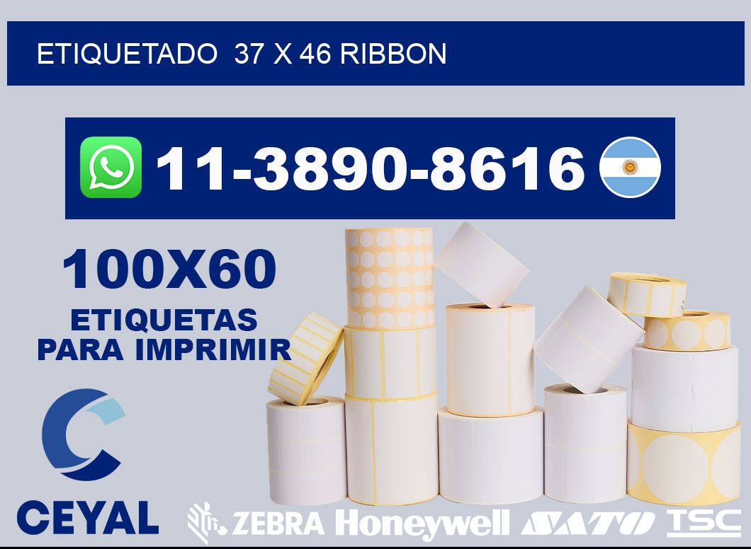 Etiquetado  37 x 46 ribbon