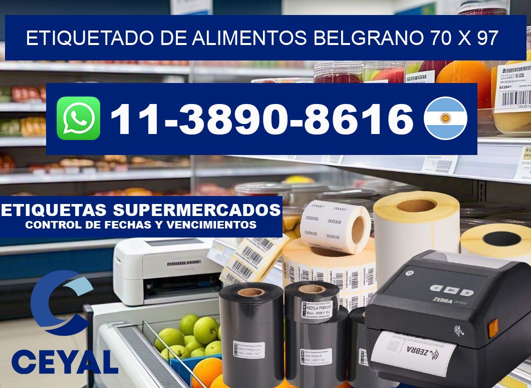 Etiquetado de alimentos belgrano 70 x 97