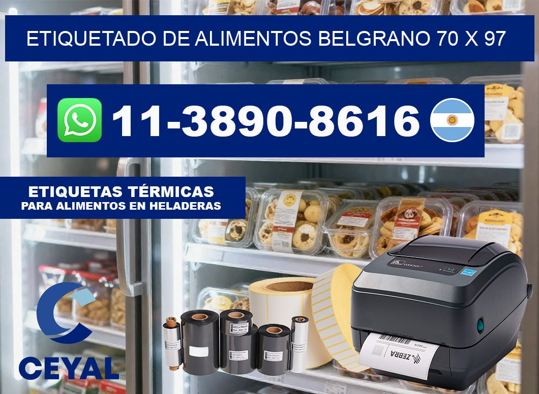 Etiquetado de alimentos belgrano 70 x 97