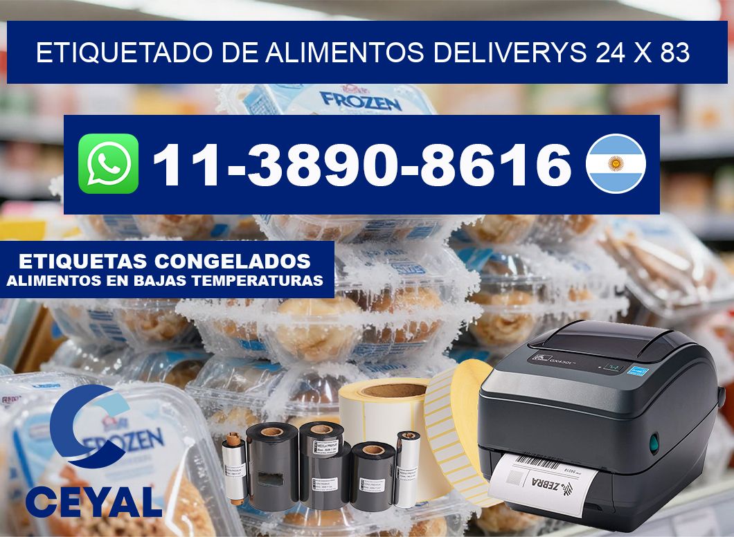 Etiquetado de alimentos deliverys 24 x 83