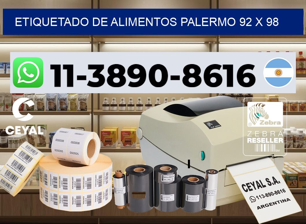 Etiquetado de alimentos palermo 92 x 98
