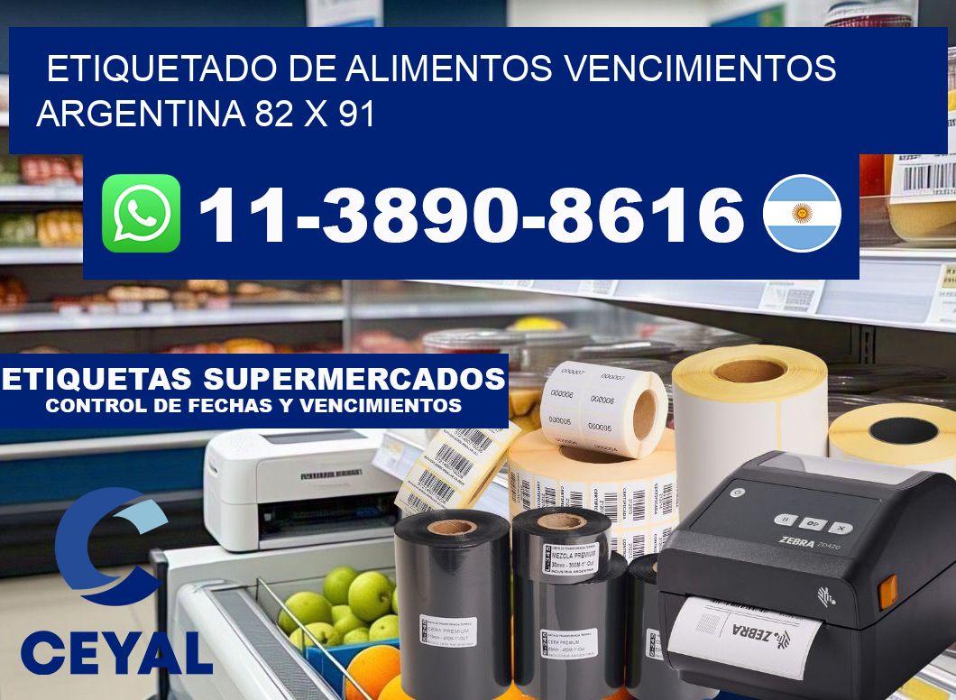 Etiquetado de alimentos vencimientos Argentina 82 x 91