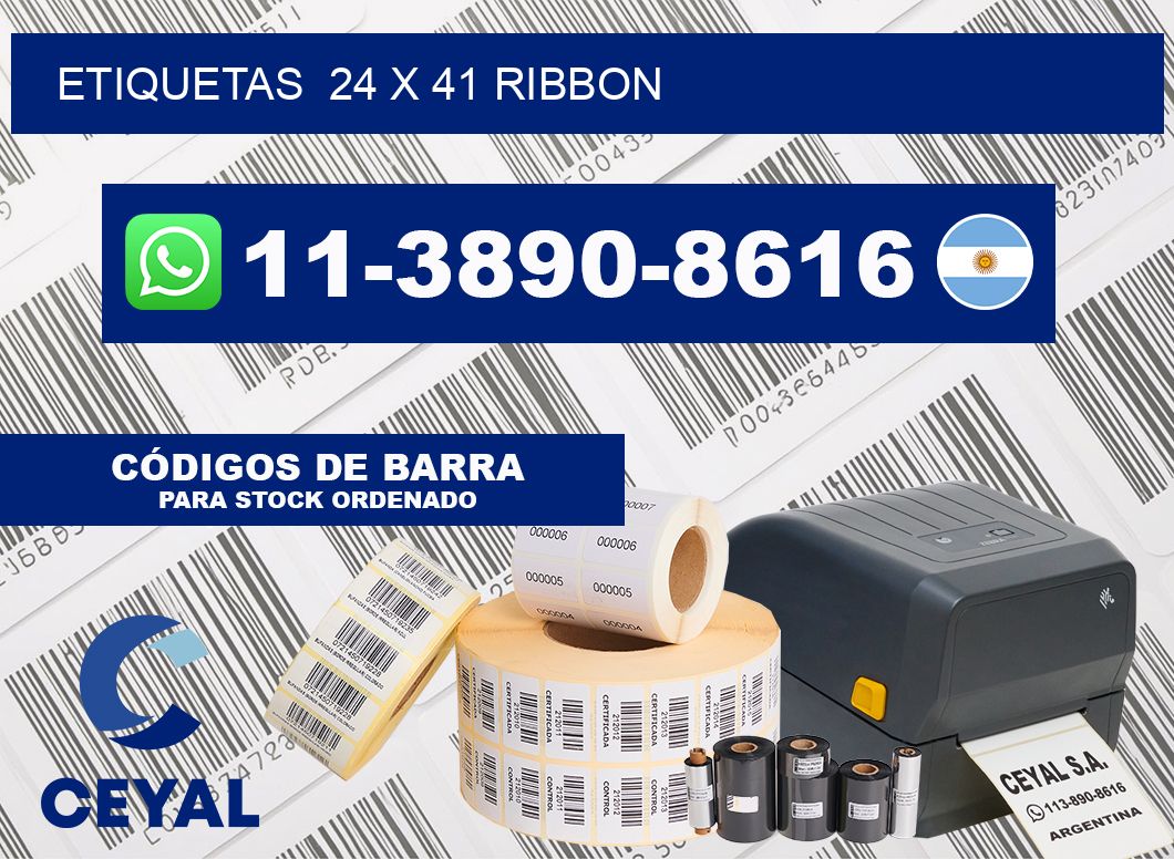 Etiquetas  24 x 41 ribbon