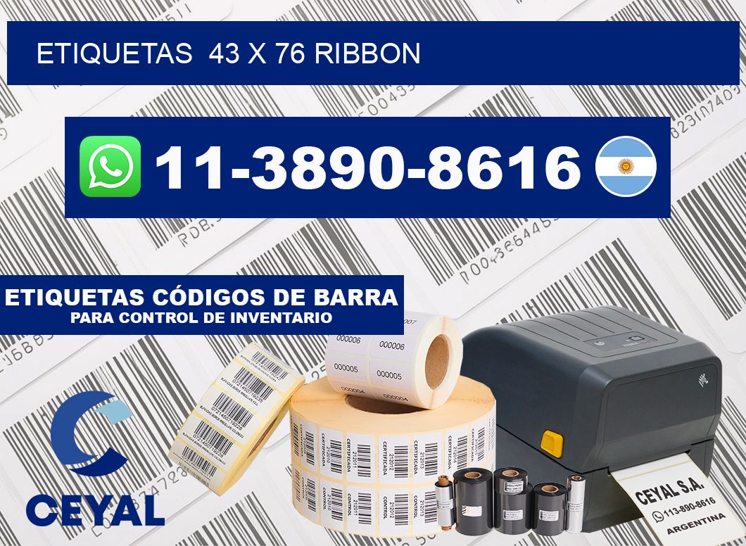 Etiquetas  43 x 76 ribbon