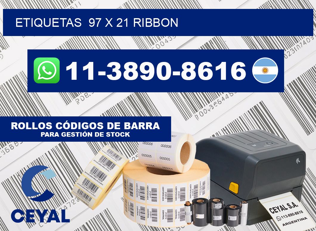 Etiquetas  97 x 21 ribbon