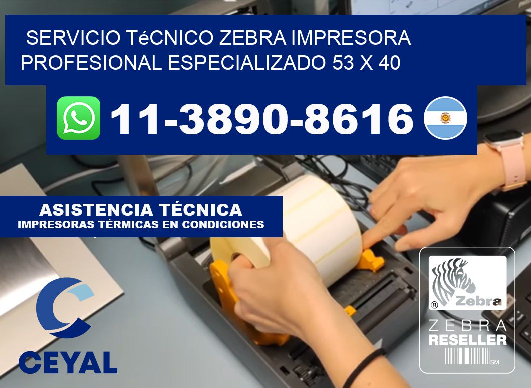 Servicio Técnico Zebra Impresora Profesional Especializado 53 x 40