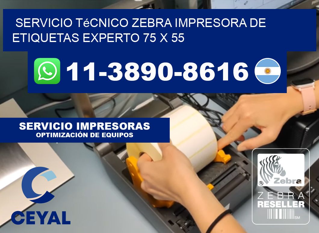 Servicio Técnico Zebra Impresora de Etiquetas Experto 75 x 55