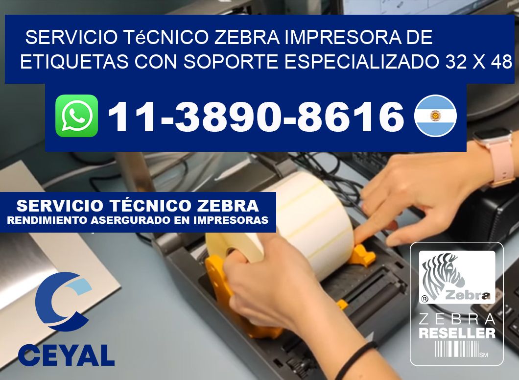 Servicio Técnico Zebra Impresora de Etiquetas con Soporte Especializado 32 x 48