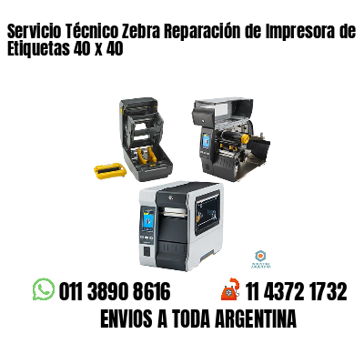 Servicio Técnico Zebra Reparación de Impresora de Etiquetas 40 x 40