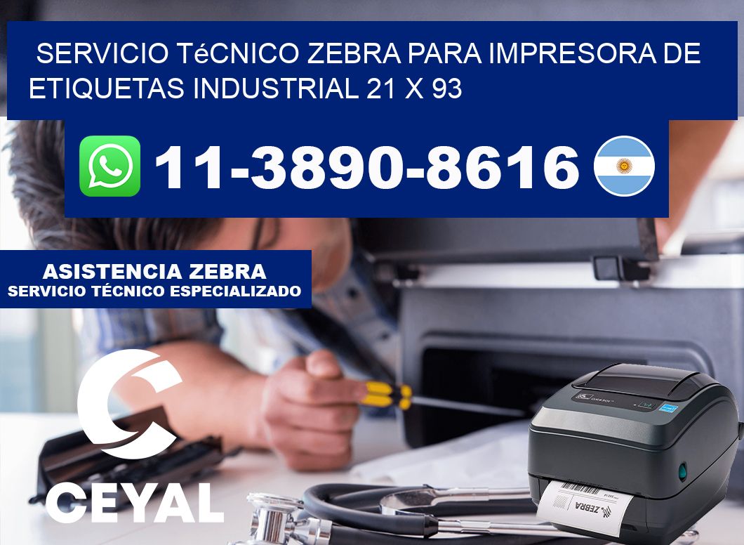 Servicio Técnico Zebra para Impresora de Etiquetas Industrial 21 x 93