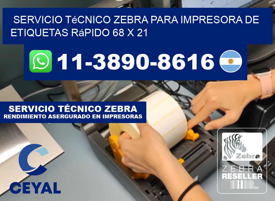 Servicio Técnico Zebra para Impresora de Etiquetas Rápido 68 x 21