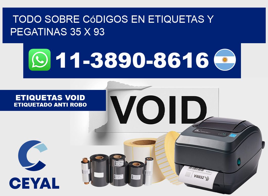 Todo sobre códigos en etiquetas y pegatinas 35 x 93