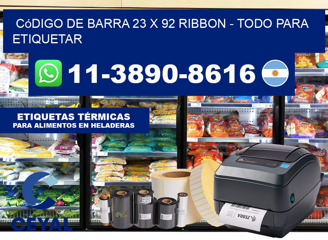 código de barra 23 x 92 ribbon – Todo para Etiquetar