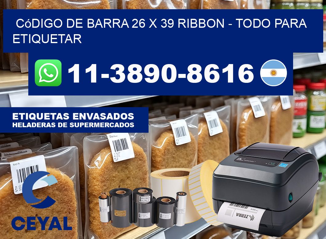 código de barra 26 x 39 ribbon – Todo para Etiquetar