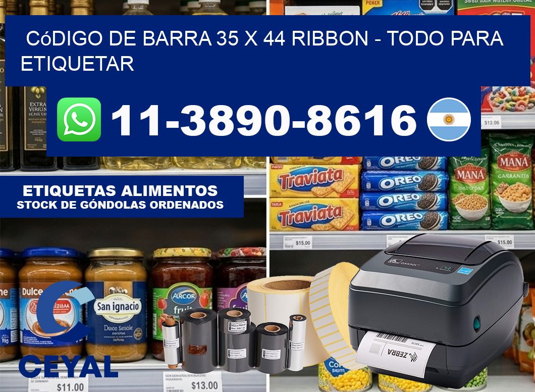 código de barra 35 x 44 ribbon – Todo para Etiquetar