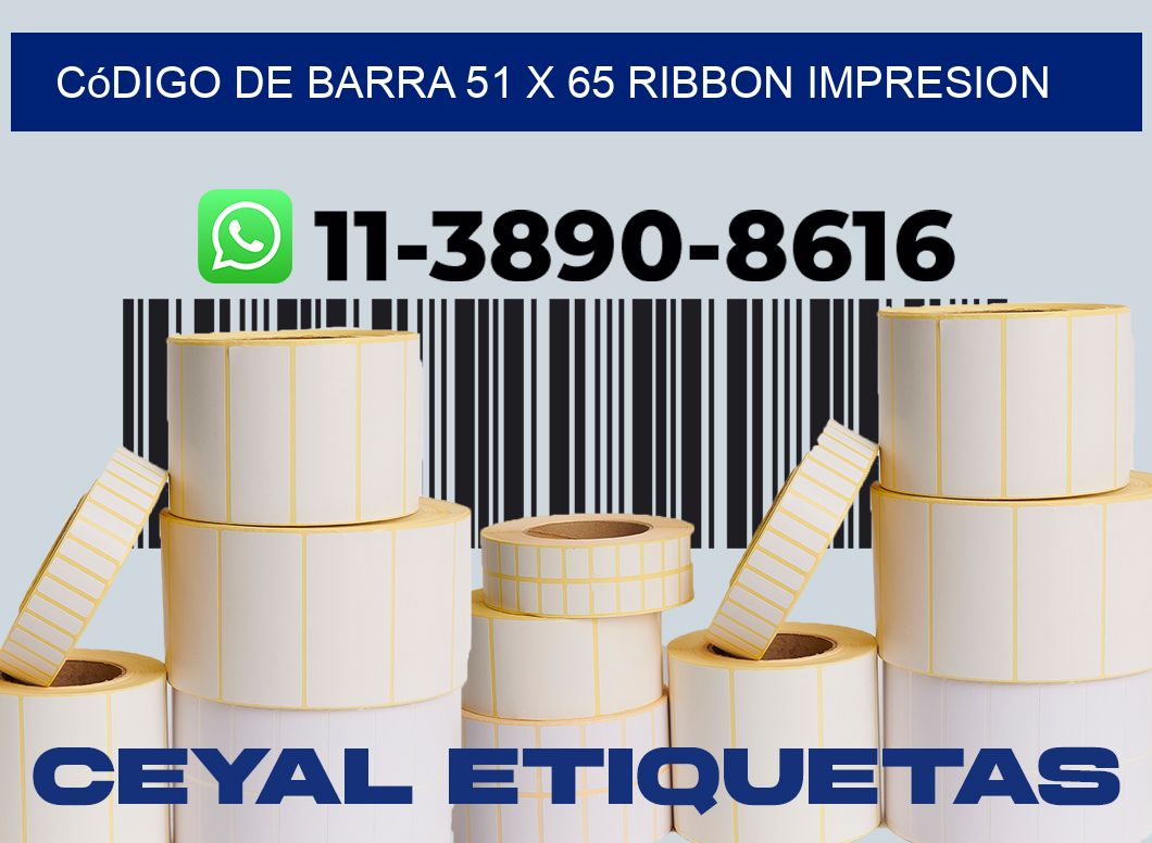 código de barra 51 x 65 ribbon impresion