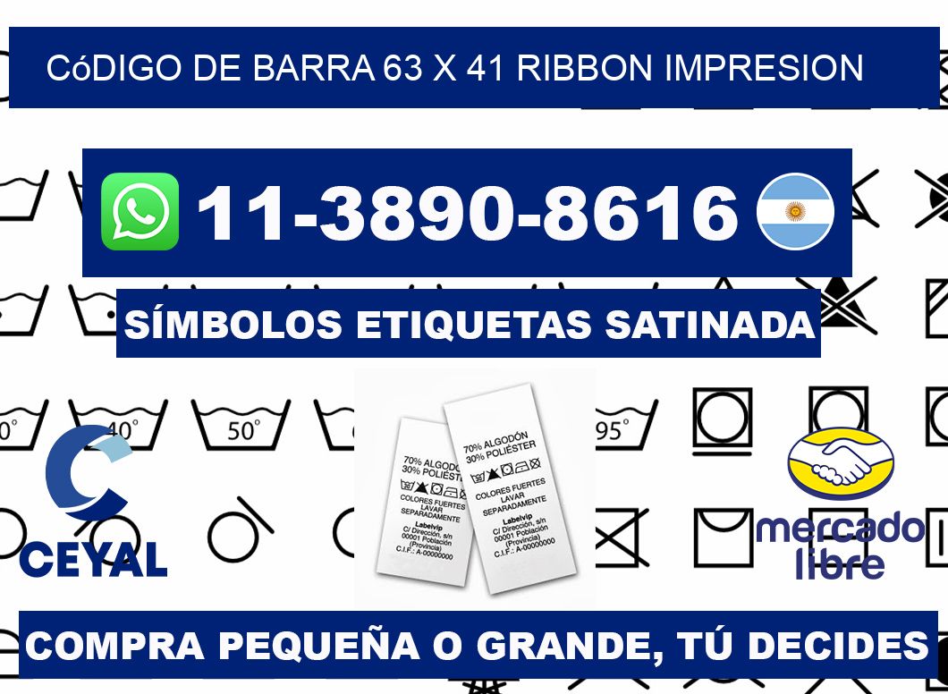 código de barra 63 x 41 ribbon impresion