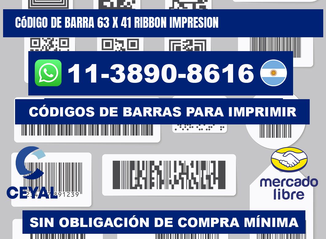 código de barra 63 x 41 ribbon impresion