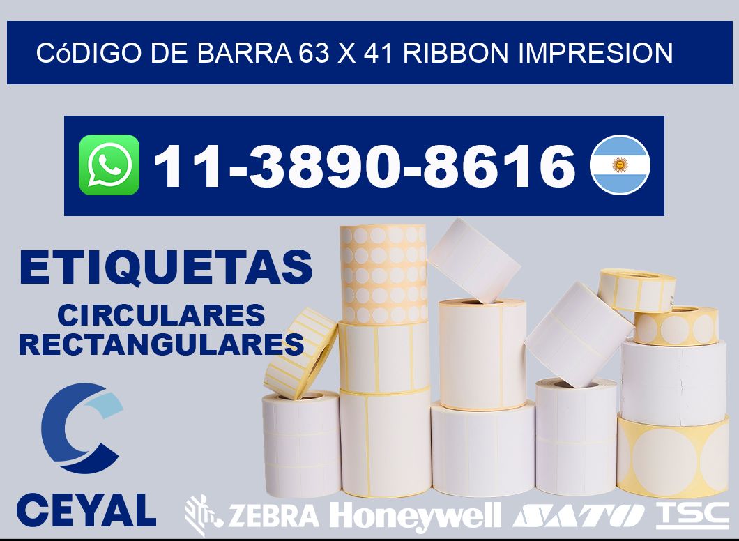 código de barra 63 x 41 ribbon impresion
