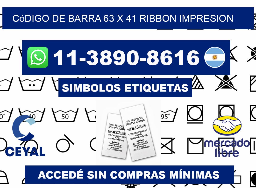 código de barra 63 x 41 ribbon impresion